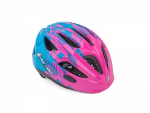 Přilba dětská Author STAR RIDER Inmold, růžová-neonová/modrá 51-55cm -AKCE!