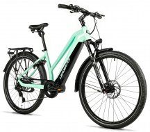Elektrokolo 28" Leader Fox LUCAS 2025, 20Ah, M420, light blue/black, dámské