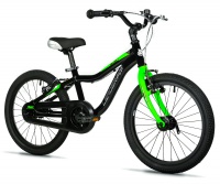 Dětské kolo 18" Leader Fox Bubu černá/zelená